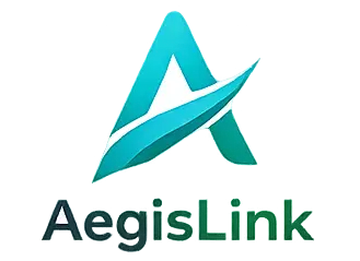 aegislink AegisLink logo featuring a stylized shield icon and brand name text.